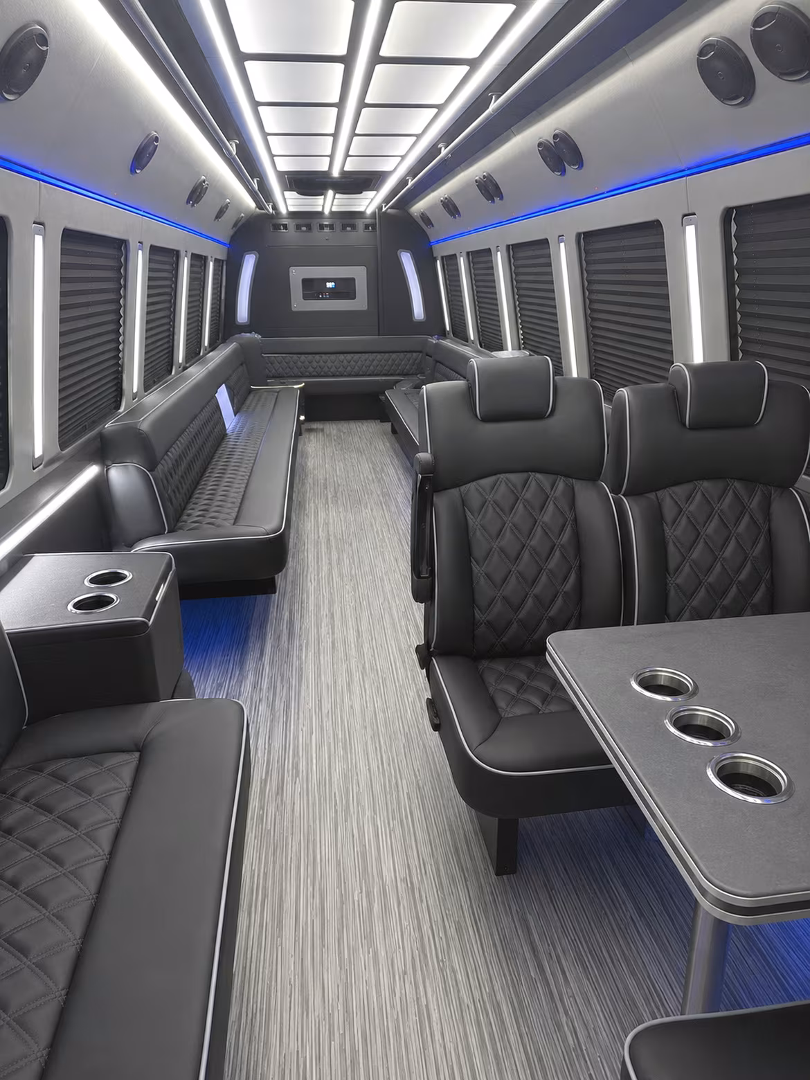 ogden 25 passenger party bus inside
