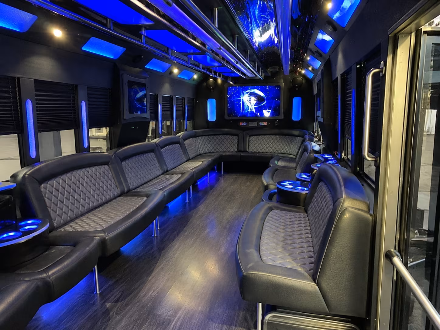 ogden 28 passenger party bus interior