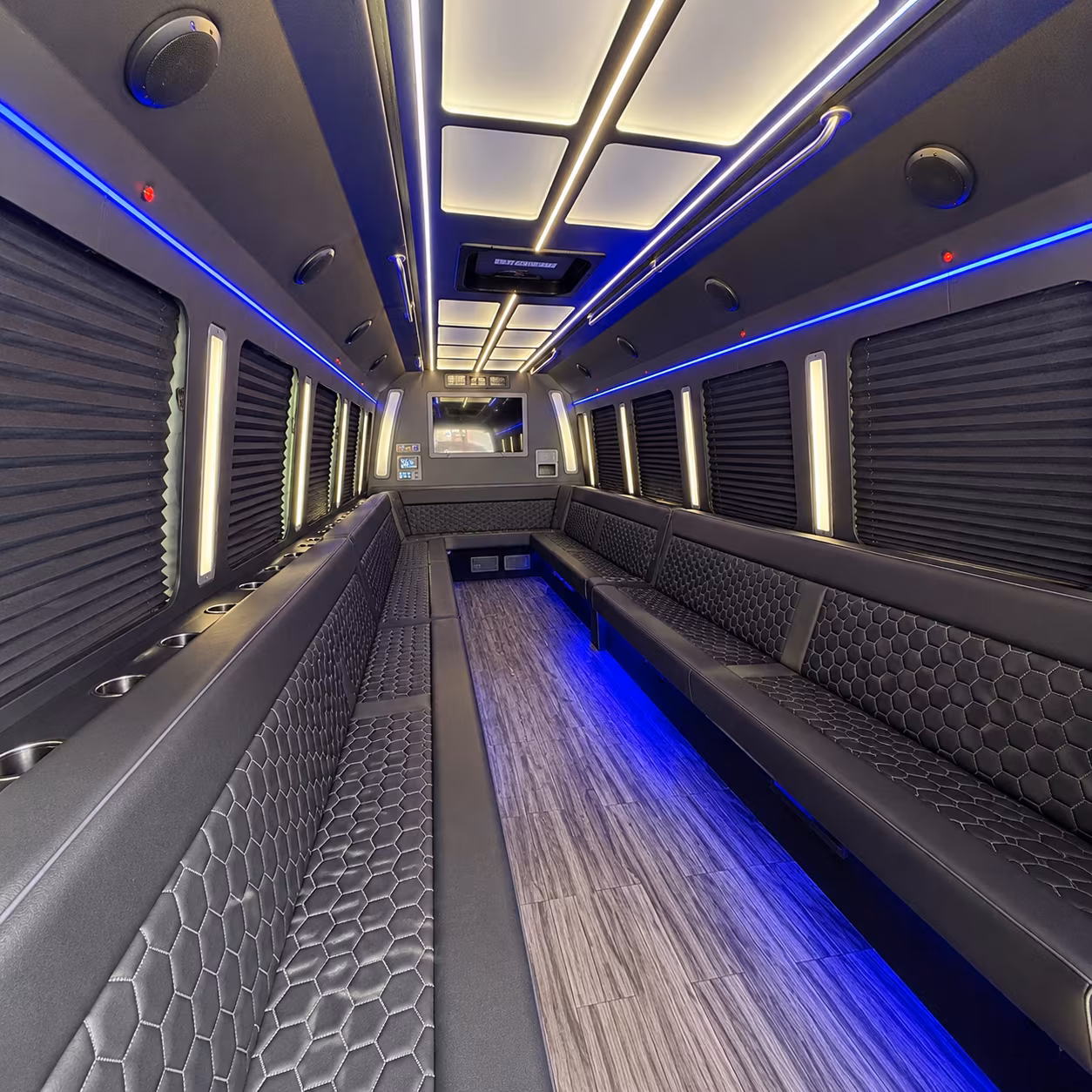 ogden 30 passenger party bus interior
