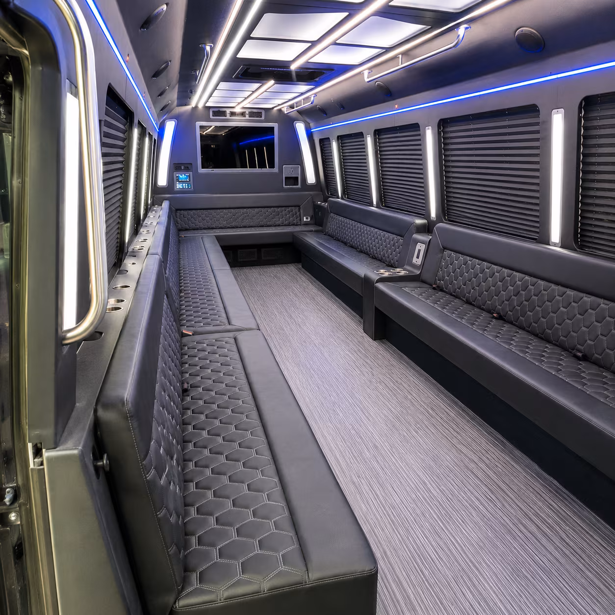 ogden 40 passenger party bus interior