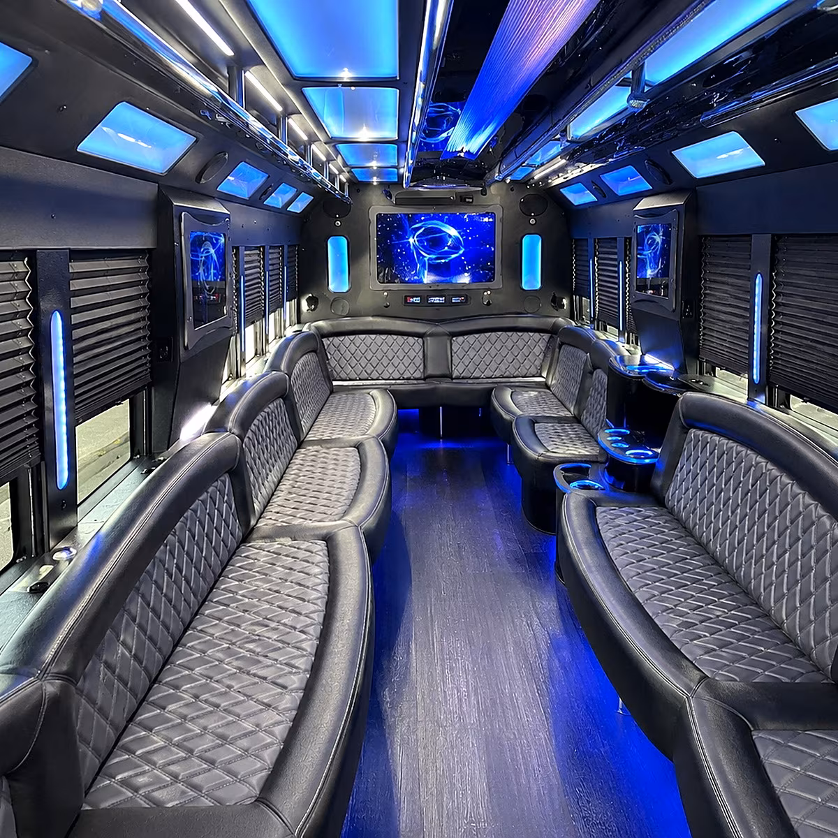 ogden 50 passenger party bus interior
